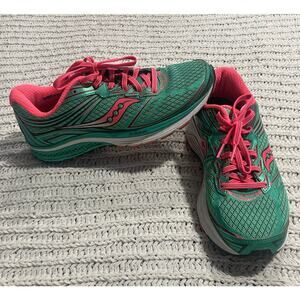 Saucony Everun iBR+ Sneakers Running Shoes Womens 9.5 S10295-4 61464 Teal Pink